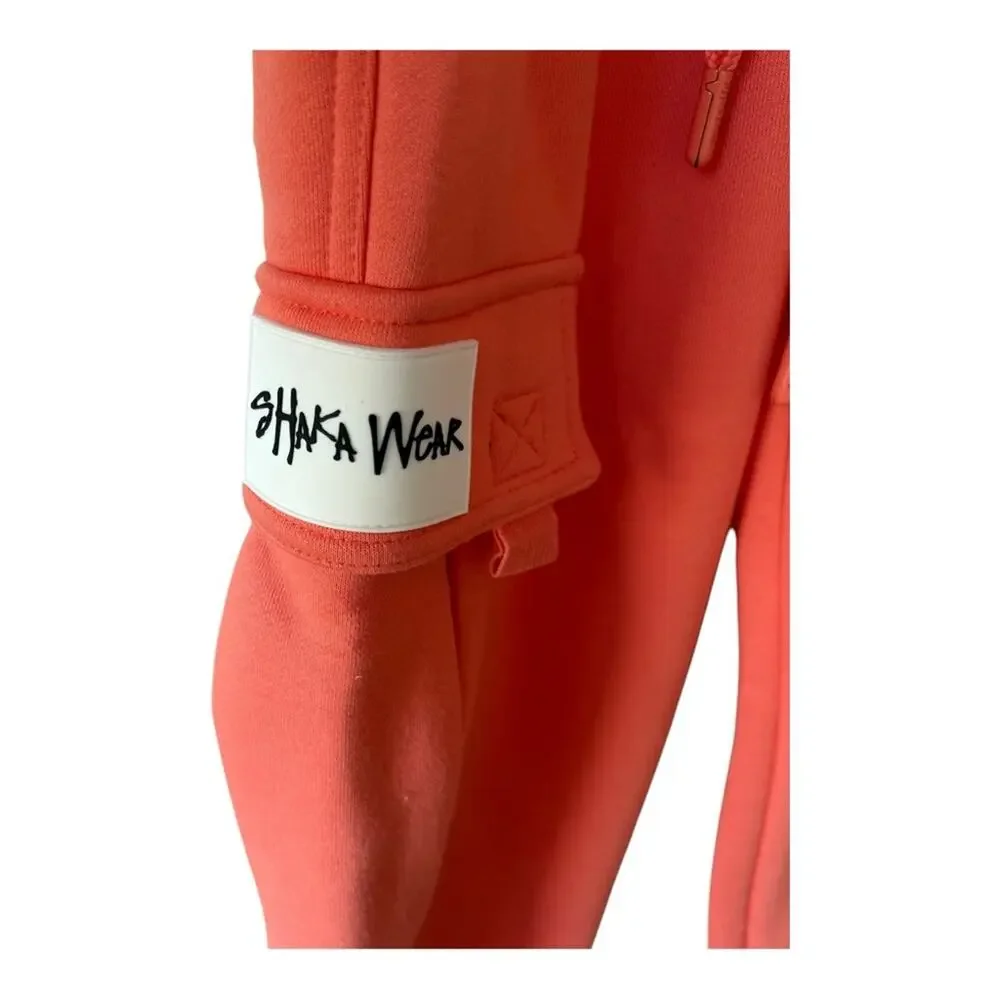 Shaka Wear NWT Peach Fleece Cargo Sweats Size Small